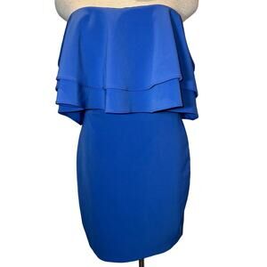 Parker Black Collection Blue Sleeveless Dress Size 4